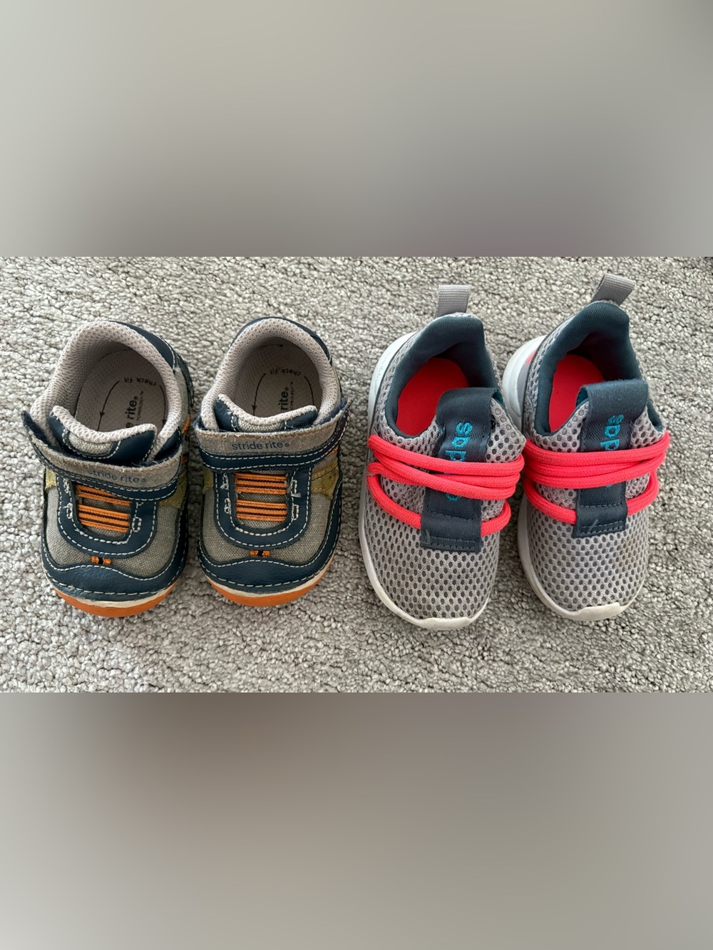 Stride Rite Sneakers (size 4 toddler boys)/Adidas Sneakers (size 5 toddler boys)